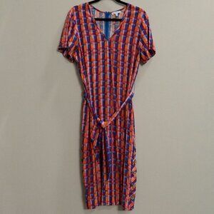 Anthropolgie Aryessa abstract print midi dress-S